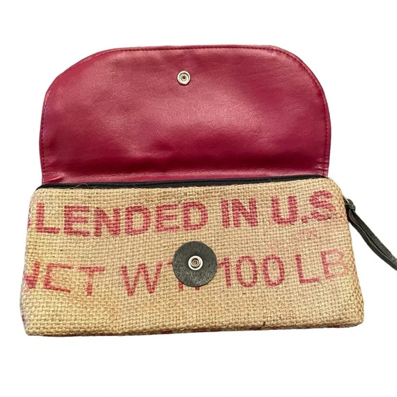 Couture Coffeebags Burlap Clutch - Picture 2 of 4